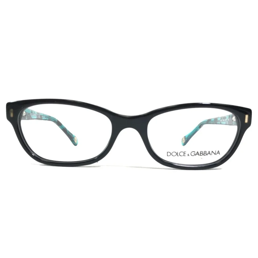 Dolce & Gabbana Petite Eyeglasses Frames DD1205 1826 Black Blue 50-17-135